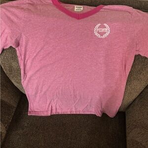 PINK Victoria's Secret Magenta V-Neck Tee